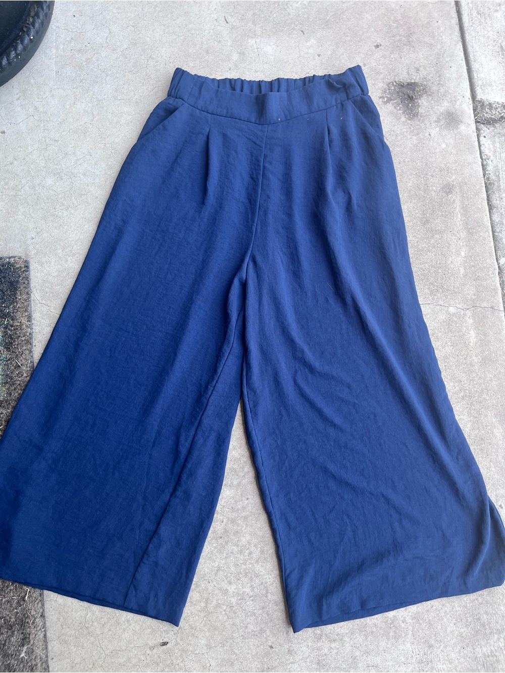 H&M Navy Wide-Leg Women's Pants